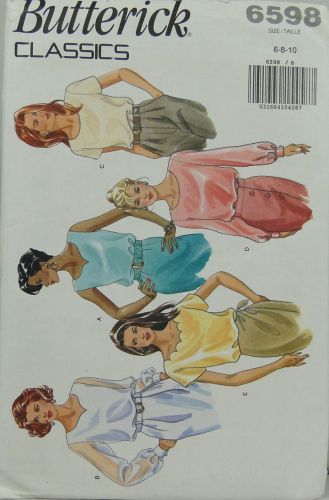 Butterick Classics 6598 Misses Top 