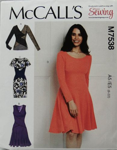 McCall's M7538 Misses Top and Dresses