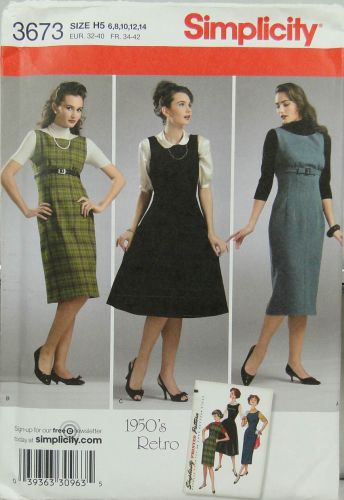 Simplicity 3673 1950's Retro Misses/Miss Petite Dress