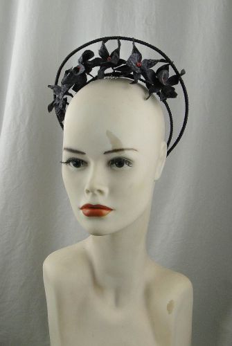 Alice Leather Orchid Halo Headpiece