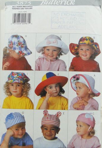 Butterick 3875 Misses Hats Children