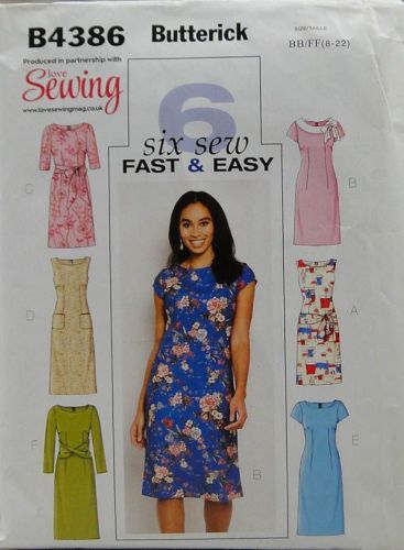 Butterick B4386 Misses Fast and Easy Dress