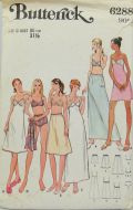 Butterick 6288 Misses Full Slip, Petticoat, Bra and Briefs