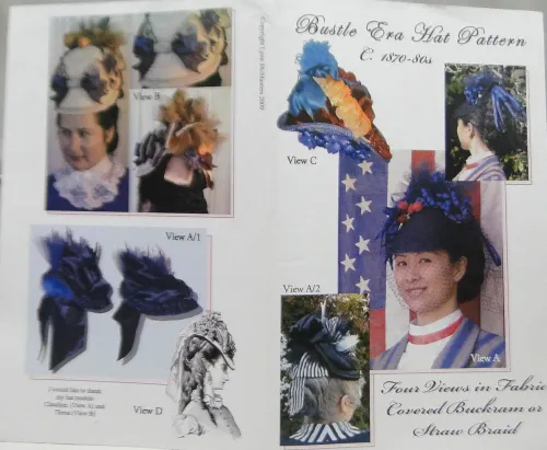 Bustle Era Hat Pattern C. 1870-80's