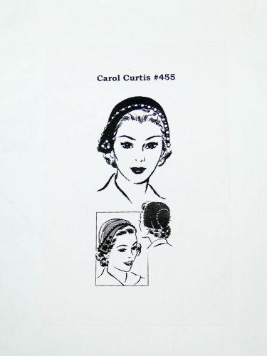 Reproduction Pattern 455 The Carol Curtis Needlework Feature: Velvet or Fabric Hat with Crocheted Trimming