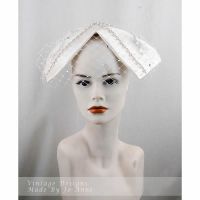 Crystal Cream Satin Bow Headpiece