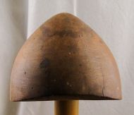 Millinery - Wooden Hat Block, Crown Block Midi Helmet 076