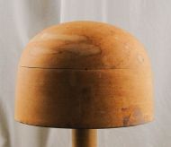 Millinery - Wooden Hat Block, Crown Block Dome 083