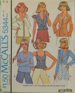 McCall's Carefree Patterns 5344 Misses Set of Unlined Jackets and Tops