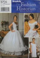 Simplicity 5726 The Fashion Historian Martha McCain  Misses Corset, Chemise and Petticoat